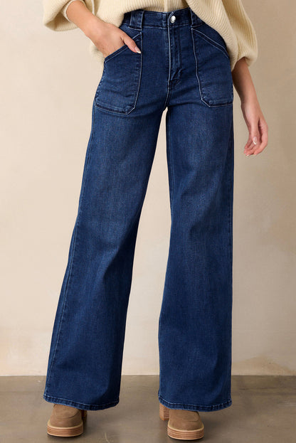 Ashleigh Blue Daily Fashion Straight Leg Mid-rise Shift Jeans