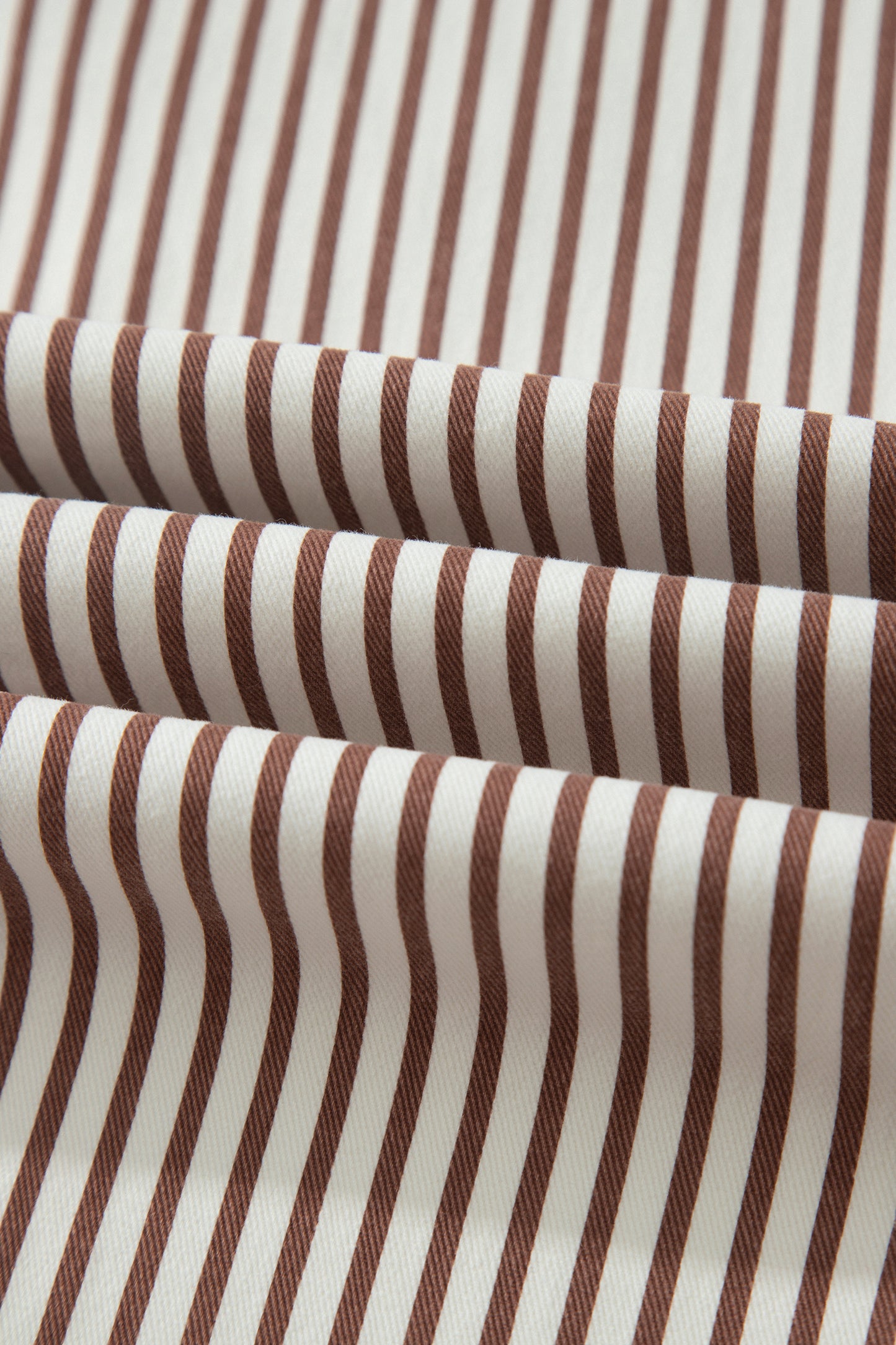 Brown Stripe Casual Barrel Jeans