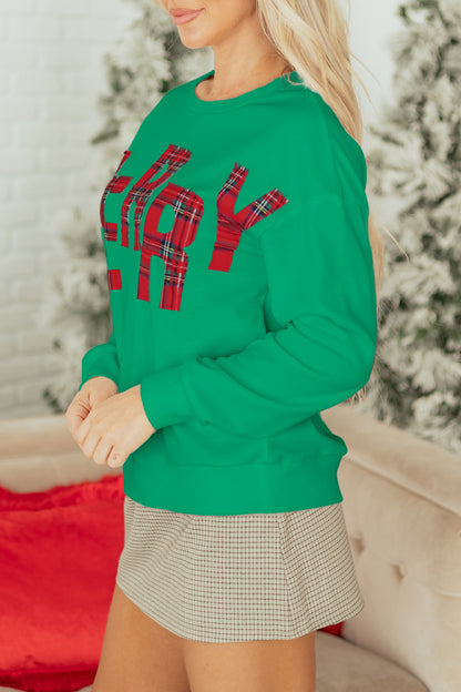 White Plaid MERRY Christmas Vacation Sweatshirt