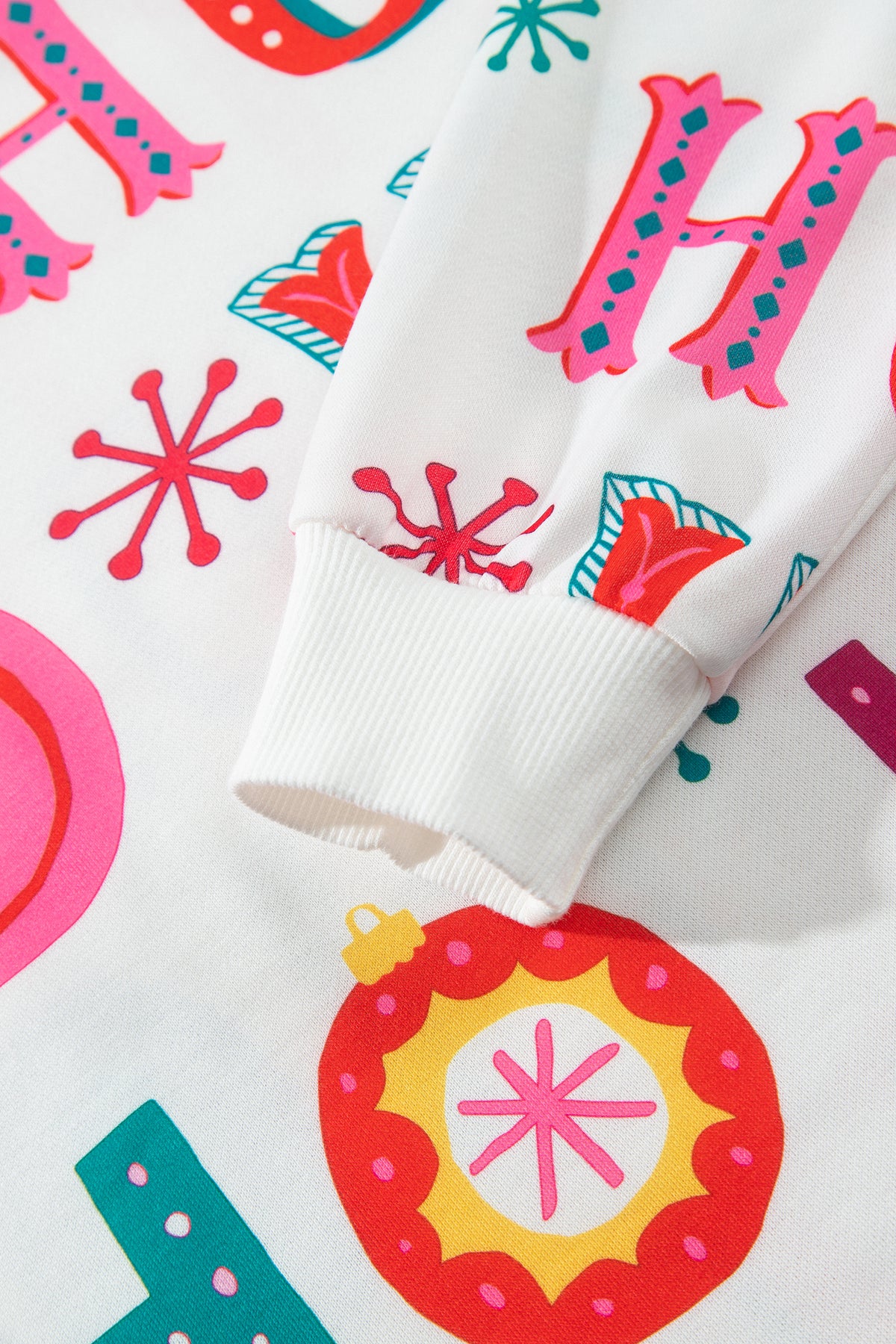 Multicolour Ho Ho Ho Print Long Sleeve Lounge Set
