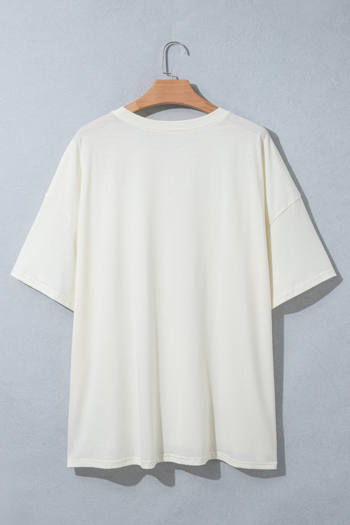 White Distressed Flag Bow Patched Plus Size T Shirt