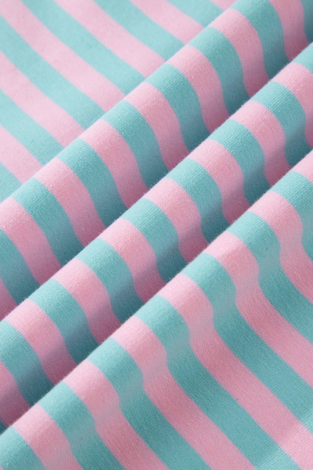 Pink Stripe Color Block Detail Long Sleeve Pullover Elastic Waist Pull On Shorts 2pcs Set