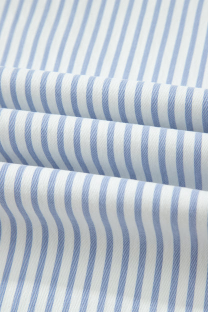 Brown Stripe Casual Barrel Jeans